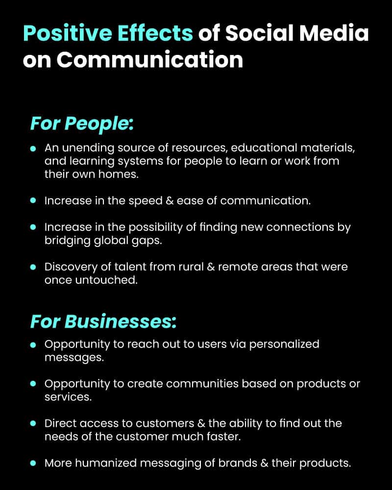Positive Effects of Social Media on Communication