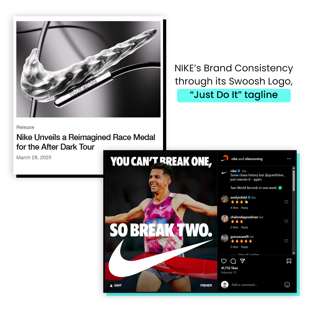 Nike's consistent brand identity as an online branding strategy